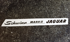 Vintage Schwinn Jaguar-Mark II Black Decal